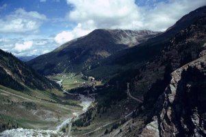 Blick auf Sulden beim Abstieg